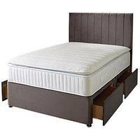 Liberty 1000 Pocket Pillowtop Divan Bed With Storage Options  Excludes Headboard