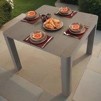 Modura Henrik 100 Table in Resin Plastic with Metal Frame, Outdoor Garden Patio Dining Furniture