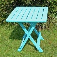 "BARI" RESIN FOLDING OCCASIONAL TABLE by TRABELLA in BLUE, TB-575