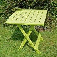 "BARI" RESIN FOLDING OCCASIONAL TABLE by TRABELLA in LIME, TB-576
