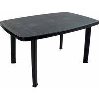 TRABELLA Rimini Garden Patio Table, Polypropylene, Anthracite, 137cm