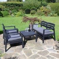 "VENICE" SOFA SET incl. COFFEE TABLE in ANTHRACITE by TRABELLA ZT-A1-VENICE