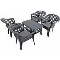 Trabella Savona Coffee Table With 4 Savona Chairs Anthracite