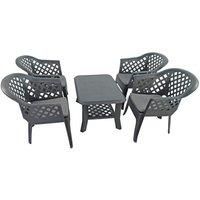 Trabella Savona Coffee Table With 4 Savona Chairs Anthracite