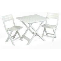 Trabella Brescia Folding Table With 2 Brescia Chairs Set White