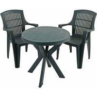Tivoli Green Table with 2 Parma Chairs Green