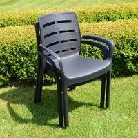 Trabella Siena Stack Chair Anthracite Pack Of 2