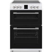 Montpellier MDOC60FW 600mm Double Electric Oven Ceramic Hob Fan Oven White