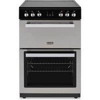 Montpellier 60cm Mini Range Cooker, Ceramic Top, Double Overn, LED Timer - Silver