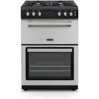 Montpellier 60cm Mini Range Cooker, Gas, Double Oven, LED Minute Minder - Stainless Steel