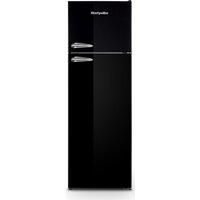 Montpellier MAB346EK Retro Top Mount Fridge Freezer In Black