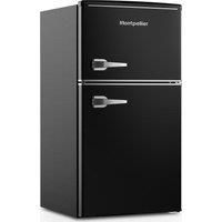 Montpellier MAB2035EK Black Retro Undercounter Fridge Freezer