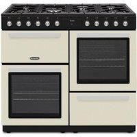 MONTPELLIER MDFRC100C 100 cm Dual Fuel Range Cooker - Cream & Chrome, Cream,Silver/Grey