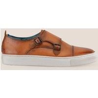 Nash Cognac Monk Leather Trainers