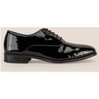 Oswin Hyde Men's Duke Black Leather Patent Derby Shoe | Size: 8