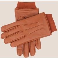 Kenley Leather Ribbed Cuff Gloves