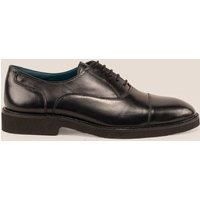 Oswin Hyde Men's Flint Leather Oxford Lace Up in Black | Size: 7