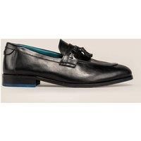 Oswin Hyde Men's Emmet Leather Tassel Loafer in Black | Size: 10