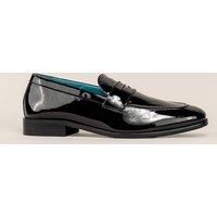 Oswin Hyde Men's Dayton Patent Leather Loafer in Black | Size: 9