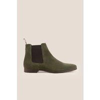 Oswin Hyde Men's Darwin Suede Chelsea Boots in Green | Size: 7