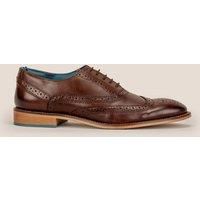 Oswin Hyde Men's Winston Leather Oxford Brogue in Dark Brown | Size: 10