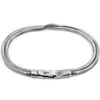 ANCHOR & CREW Men's Gallant Double Sail Silver Chain Bracelet | Size: 19 cm