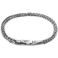 ANCHOR & CREW Men's Staysail Double Sail Silver Chain Bracelet | Size: 19 cm