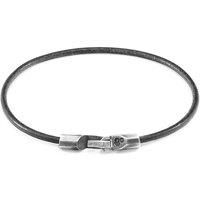 Talbot Silver and Round Leather Bracelet