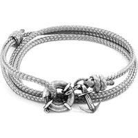 Clyde Anchor Silver and Rope Bracelet
