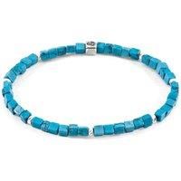 ANCHOR & CREW Men's Tekapo Silver & Stone Bracelet in Blue | Size: 21 cm