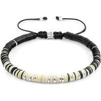 Kariba Silver and Vinyl Disc Macrame Bracelet