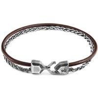 Staysail Mast Silver and Round Leather Bracelet