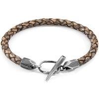 Jura Silver and Braided Leather Bracelet