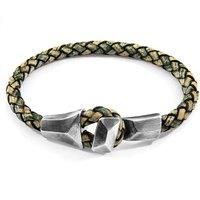 Alderney Silver and Braided Leather Bracelet