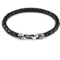 Skye Silver and Braided Leather Bracelet