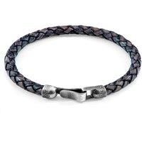 Skye Silver and Braided Leather Bracelet