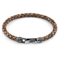 Skye Silver and Braided Leather Bracelet