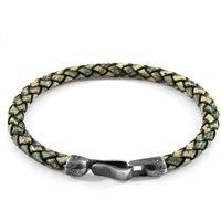 Skye Silver and Braided Leather Bracelet