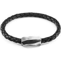 Hayling Silver and Braided Leather Bracelet
