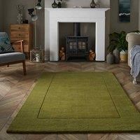 Mayfair Esme 80x150cm Olive Wool Rug, Green