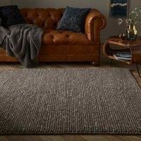Mayfair Delilah 120x170cm Mottled Taupe Wool Pebble Rug, Grey