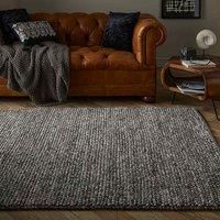 Mayfair Delilah 120x170cm Mottled Grey Wool Pebble Rug, Grey