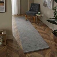 Mayfair Esme 60x230cm Sliver Wool Runner, Grey