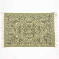 Esselle Kew 120x170cm Olive Antique Printed Rug With Tassel
