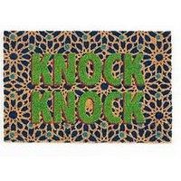 Arthouse Astley Knock Knock Printed Natural/Multi Doormat 40X60Cm