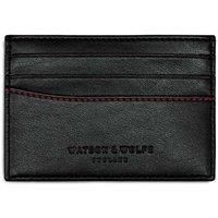 Watson & Wolfe Men's Slim Card Holder in Black