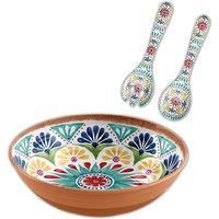 Epicurean Rio Medallion Outdoor/BBQ/Picnic – Plastic/Melamine Salad Serving Set