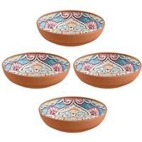 Purely Home Rio Corte 20cm Melamine Cereal/Pasta/Pudding Bowls, Set of 4