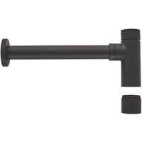 Highlife Bathrooms Round Metal Bottle Trap Matt Black 50mm (415RW)