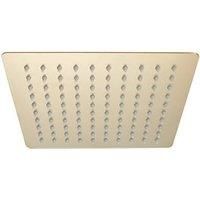 Highlife Bathrooms Swivel & Tilt Square Rainfall Shower Head Brushed Brass 200mm (448TJ)